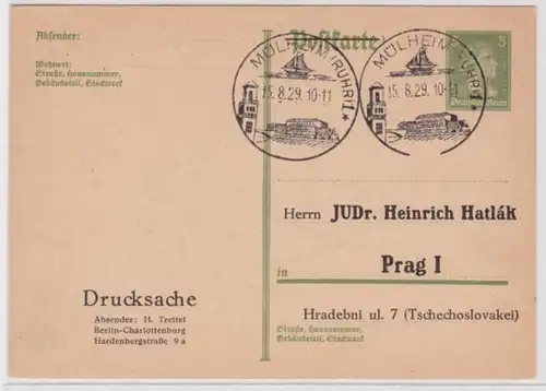 97456 DR Carte postale complète P175 tirage JUDr. Heinrich Hatlak Prague 1929