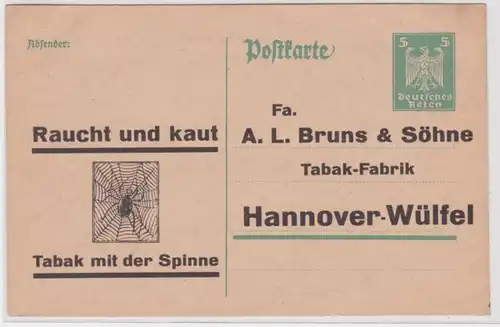 97485 DR Ganzsachen Postkarte P204 Zudruck A.L. Bruns & Söhne Fabrik Hannover