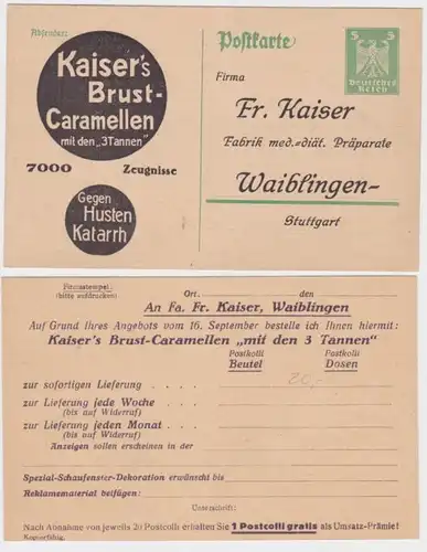 97503 DR Carte postale complète P156 Impression Fr. Kaiser Fabrik Waiblingen