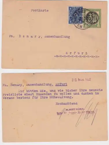 97604 K.K. Feldpost Privat Ganzsache Zudruck Verlag der Sammler-Woche 1922
