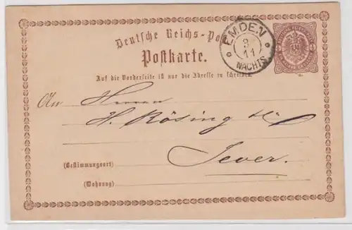97726 DR Plein de choses Carte postale P1 Emden vers Jever 1874