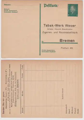 97881 DR Carte postale P181 Imprime tabac-Werk Weser Brauckmüller Brême