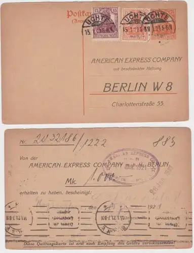 97974 DR Carte postale complète P117A Tirage American Express Company Berlin 1921