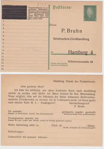 98001 DR Pluralité Carte postale P195 Imprimer Bruhn TimbresGrand commerce Hambourg
