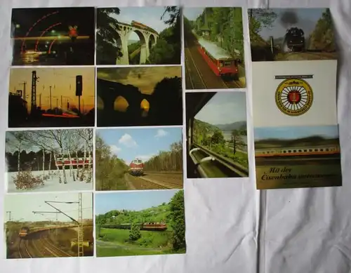 Ansichtskartenmappe mit 10 Karten Mit der Eisenbahn unterwegs ... (94581)