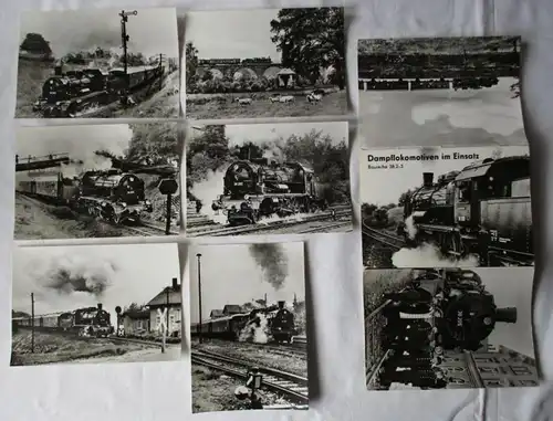 Ansichtskartenmappe mit 6 Karten Dampflokomotiven im Einsatz BR 38.2-3 (89681)