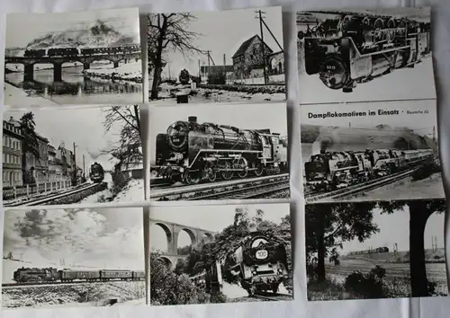 Ansichtskartenmappe mit 6 Karten Dampflokomotiven im Einsatz BR 62 (69258)