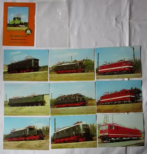 Cartes postales avec 9 cartes 100 ans Musée du trafic E-Lok Dresde (94584)