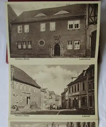 Leporello avec 10 images de Mansfeld - Hôtel de ville, Porte & école (112391)