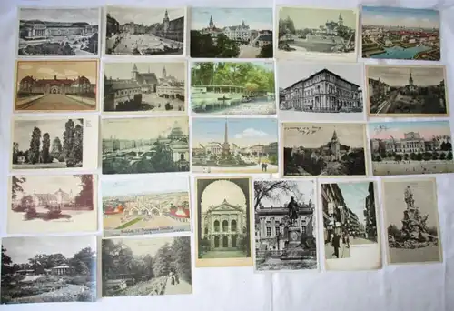 Collection avec 100 cartes visuelles Leipzig à partir d'environ 1900 (100328)