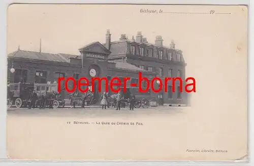 03013 Ak Béthune France la Gare du Chemin de Fer vers 1900