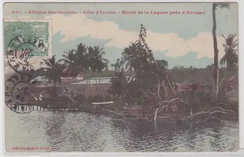 03468 Ak Côte d'Ivoire (Côte d 'Elfe) Bords de la Lagune près d d\'Abidjan 1915