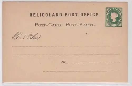 05384 Ganzsachen Postkarte P1 Altdeutschland Helgoland Prägedruck 3 Farthings