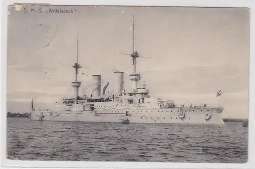 06740 Ak Kriegsschiff S.M.S. 'Wittelsbach' 1907
