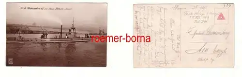 15312 Foto Ak S.M. Unterseeboot 15 im Kaiser-Wilhelm-Kanal 1914