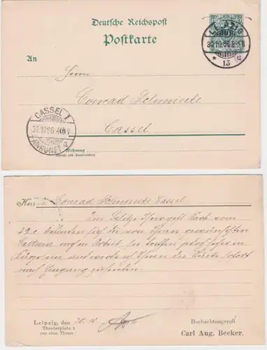 15473 DR Plein de choses Carte postale P20 tirage Carl Aug. Becker Leipzig 1896