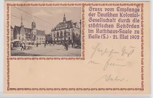 17371 Ak Salutation de la réception de l'entreprise coloniale allemande Halle a.S. 1902