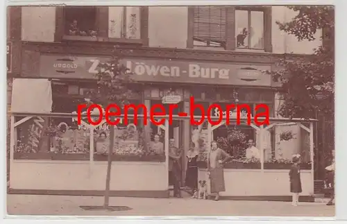 24717 Foto Ak Barmen Restaurant 'Zur Löwen Burg' 1924