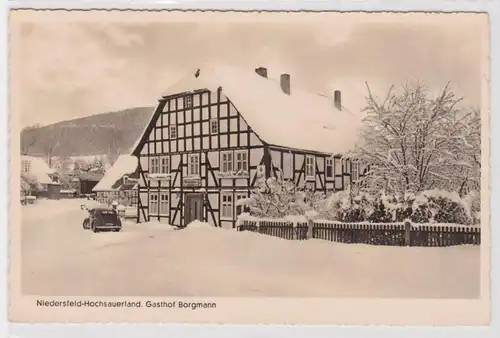 28322 Ak Niedersfeld im Hochsauerland Gasthof Borgmann um 1940