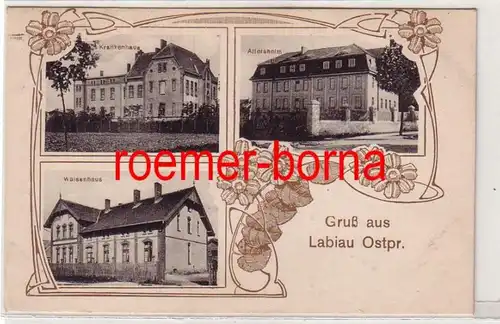 31743 Post Multi-image Ak Salutation de Labiau Prusse orientale 1915