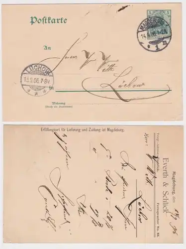 32082 DR Carte postale complète P50 Impression Everth & Schlick Magdeburg 1906