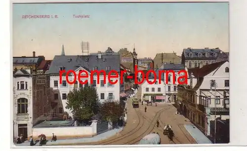 36037 Ak Reichenberg i.B. Tuchplatz vers 1910
