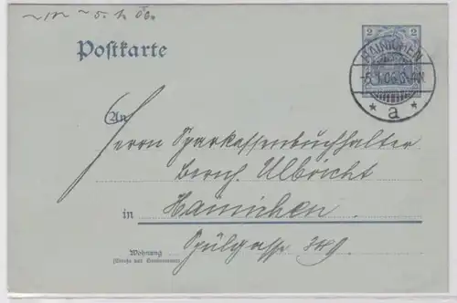 36619 Privat Ganzsachen Postkarte P63X innerhalb Hainichen gelaufen 1906