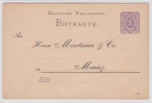 37700 DR Carte postale complète P10 Impression Montaner & Co. Mayence