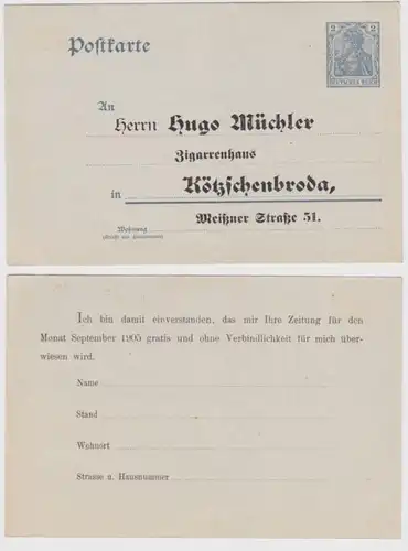 38102 Carte postale P63 Tirage Hugo Müchler Cigares Maison Kötzschenbroda