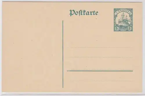 39068 DR Ganzsachen Postkarte P17 Deutsche Kolonien Togo 5 Pfennig Wasserzeichen