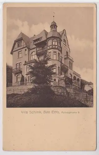 41001 Ak Bad Ems Villa Schink Malberstrasse 6, vers 1900