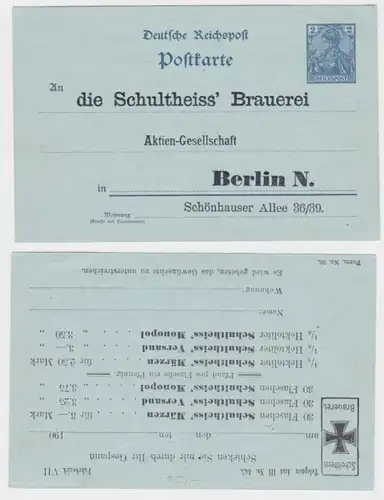 41445 DR Plein de choses Carte postale P63Y Zuschriften Schultheiss' Brasserie AG Berlin