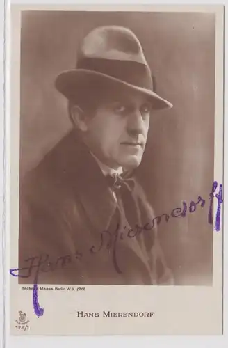 41758 Autograph Karte Deutscher Schauspieler Hans Mierendorf um 1939