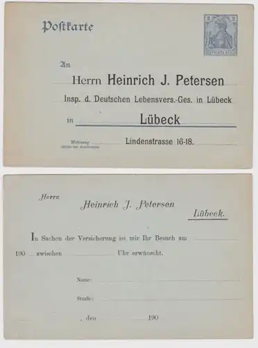 43605 DR Plein de cas Carte postale P63 Pression Heinrich J. Petersen Inspecteur Lubeck