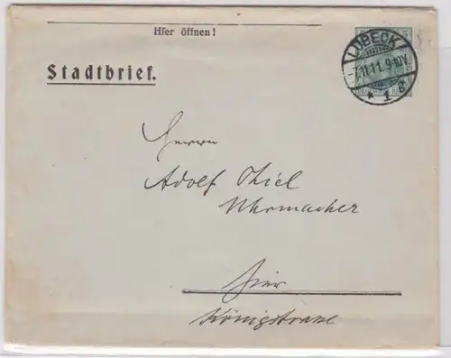 43668 DR Ganzsachen Umschlag PAU5/B12 1911