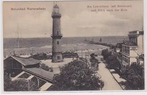 44171 AK Ostseebad Warnemünde - Am Leuchtturm (mit Seestrand) & Moleblick