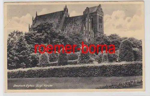 47034 Photo Ak Français Eylau Ilawa Eglise évangélique vers 1920