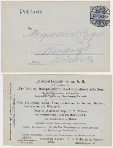 48360 Ganzsachen Postkarte P63X C.E. Goltermann Succs Börsen Comptoir Altona