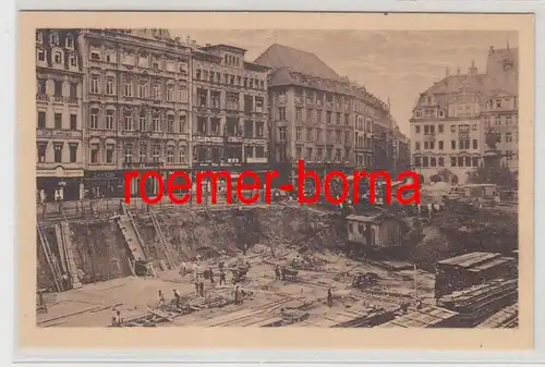 49552 Ak Bau der Untergrundmessehalle Markt in Leipzig 1924 Serie 7