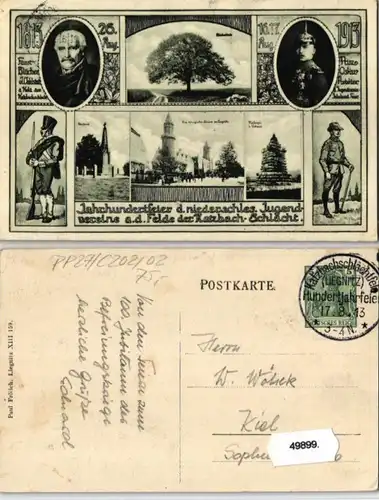 49899 DR Ganzsachen Postkarte PP27/C202/2 Hunderjahrfeier Katzbachschlachtfelde