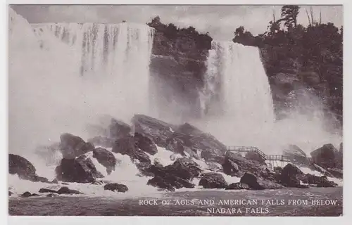 56011 Ak Rock of ages and american falls from below Niagara Falls 1914