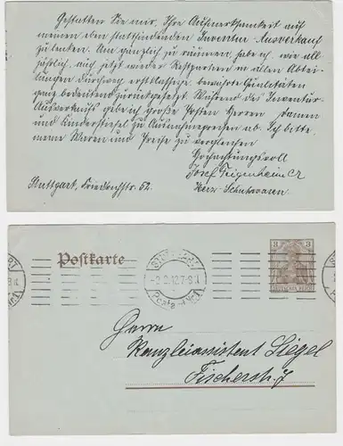 56639 Carte postale P77 Josef Fühneheimer Herr-Schuwaren Stuttgart 1912