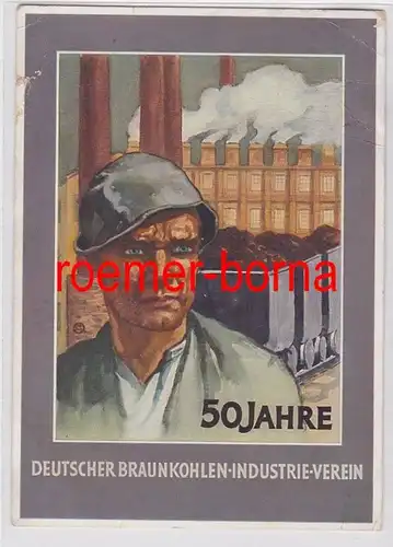 61793 Ak 50 ans Lignite Allemand Industrie Association 1935