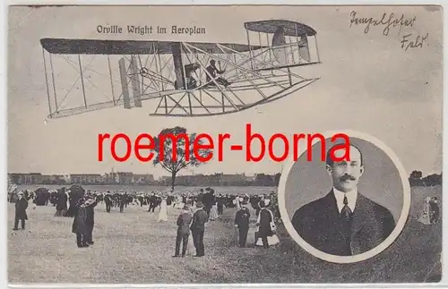 65195 Ak Orville Wright dans l'avion Aeroplan 1909
