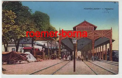 67290 Ak Püspökladány en Hongrie Palyaudvar gare vers 1910