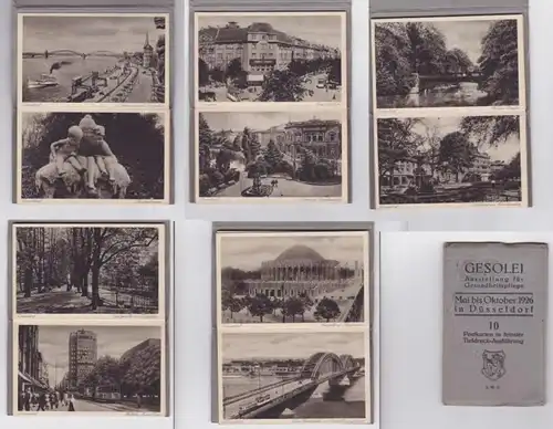 67321 Léporello de carte postale avec 10 Ak Düsseldorf GESOLEI Exposition 1926