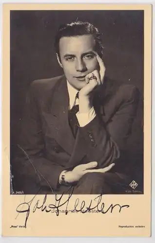 67930 Autograph Carte Acteurs allemands Johannes Heesters vers 1939