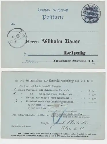 68439 Plein de choses Carte postale P40 Imprimer Wilhelm Bauer Leipzig Assemblée générale