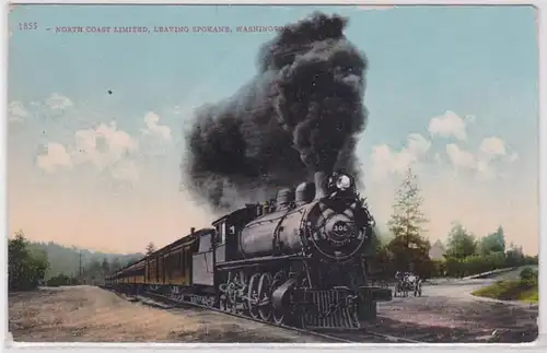 69124 Ak Washington North Coast Limited Locomotive à vapeur vers 1910
