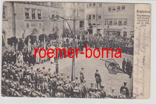 70296 Ak Eisleben Begrüßung des Ersatzbataillons am 16.Oktober 1915